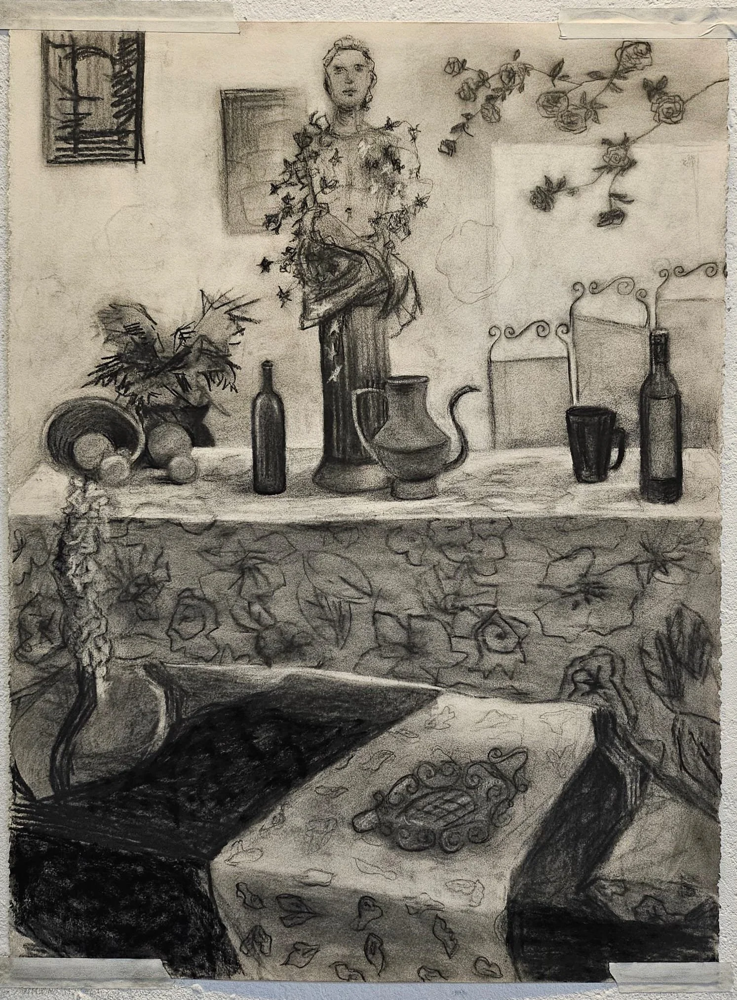 30in x 22in. Charcoal on paper.