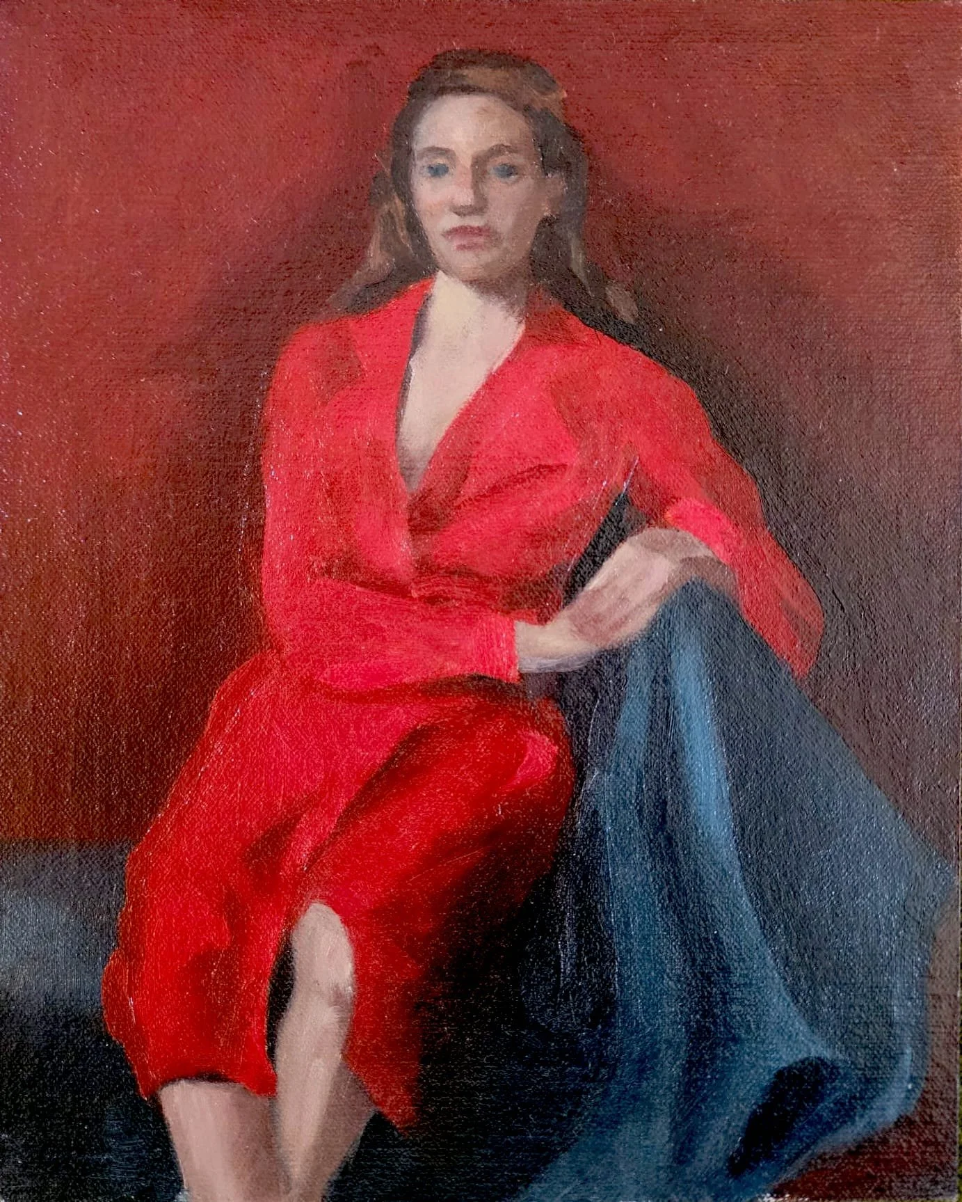 10in x 8in. Oil on linen panel.