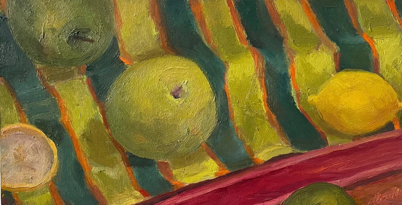 2026, oil on wood, 6.5 in. x 12 in.