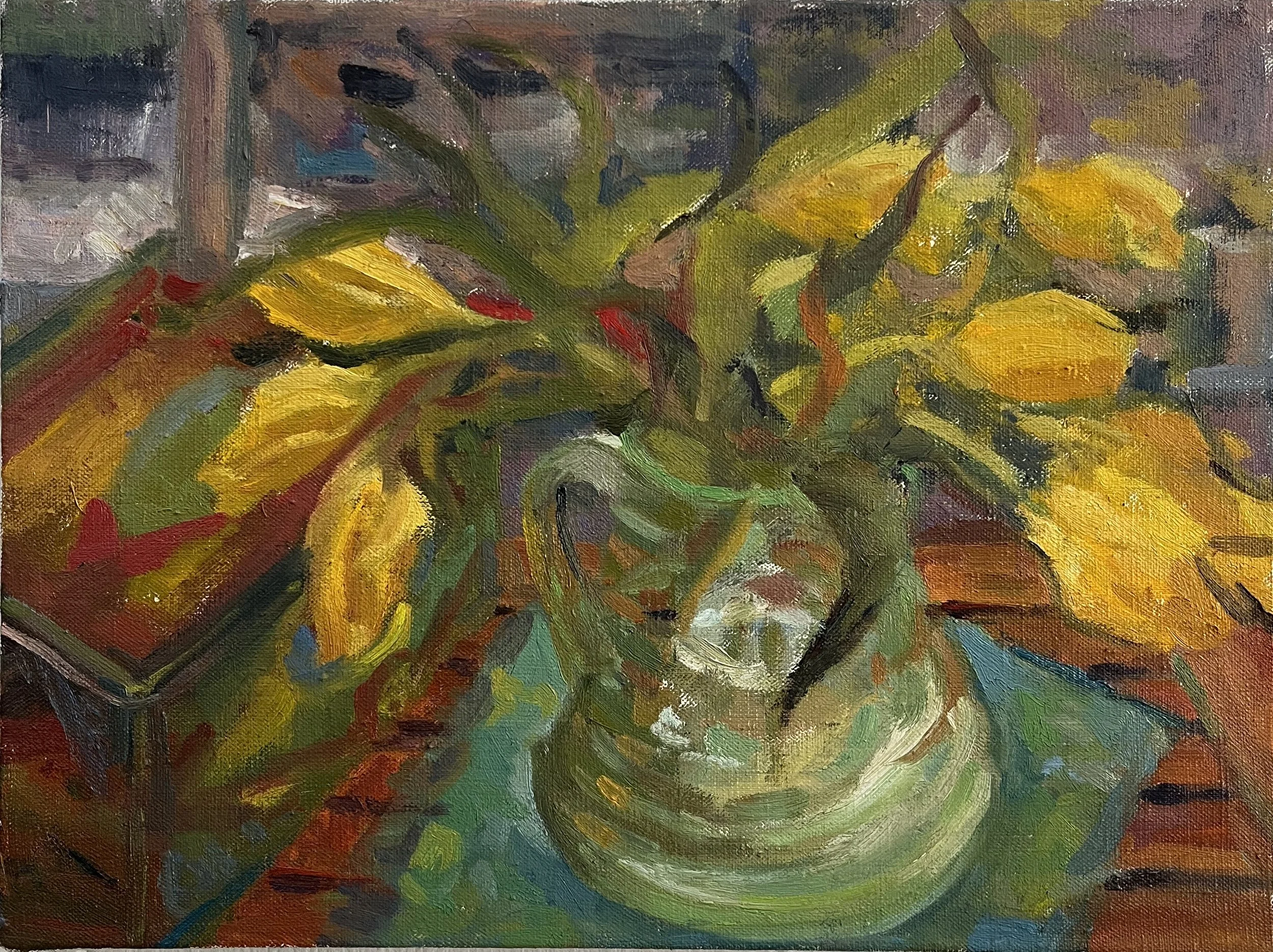 yellow tulips ribbed pitcher.jpg