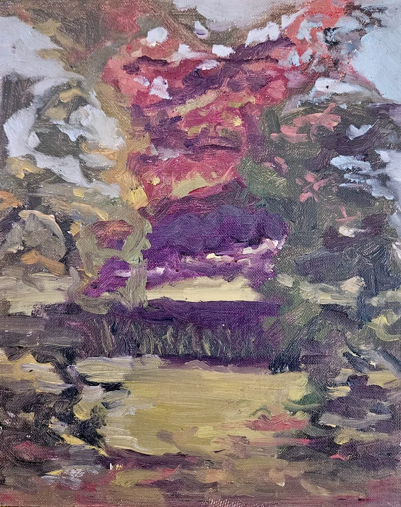 10in x 8in. Oil on linen panel.