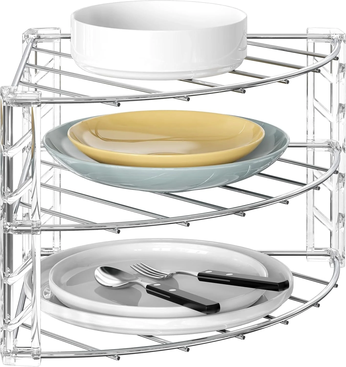 3-tier corner shelf for dishes