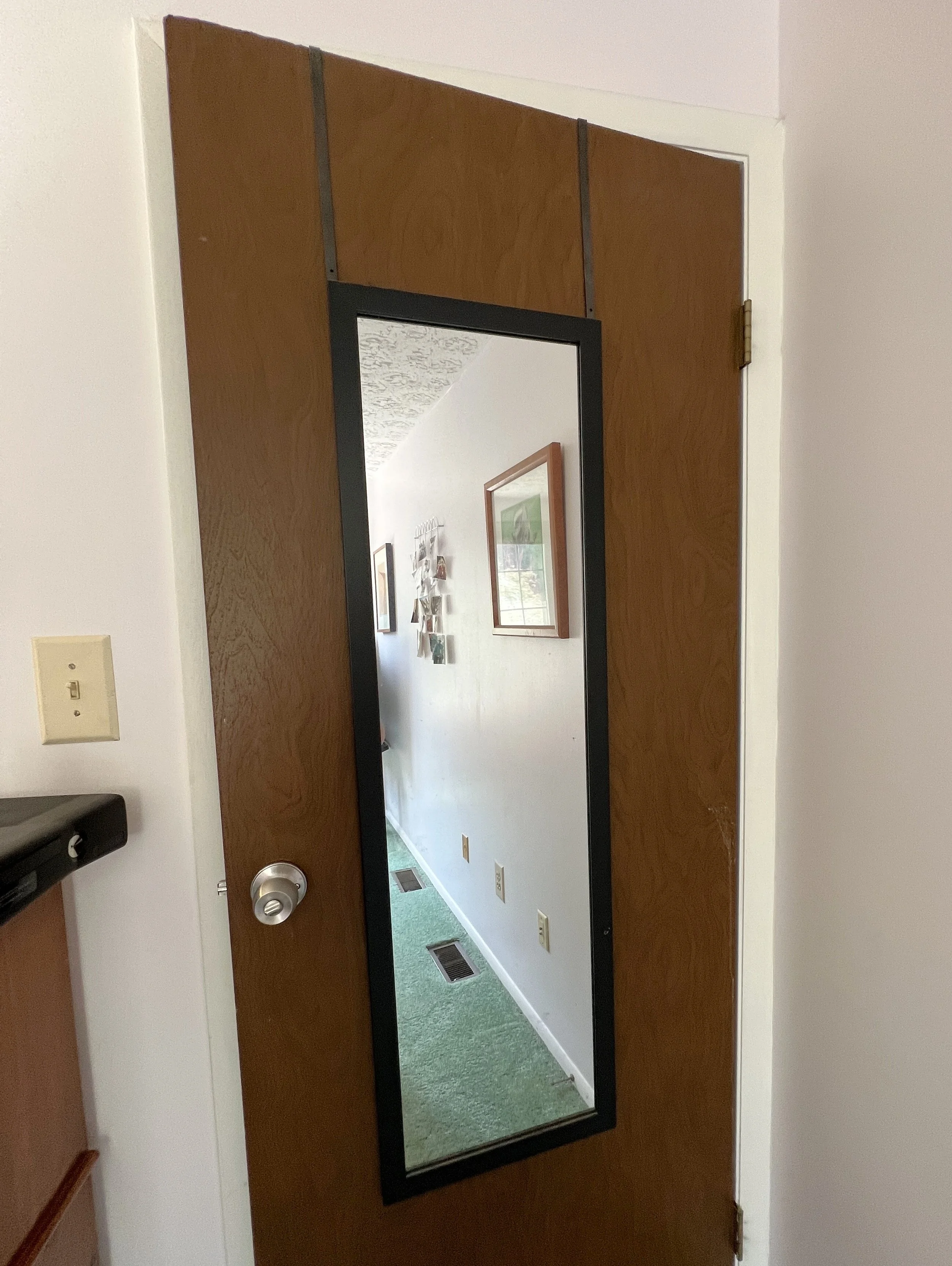 my old over-door mirror