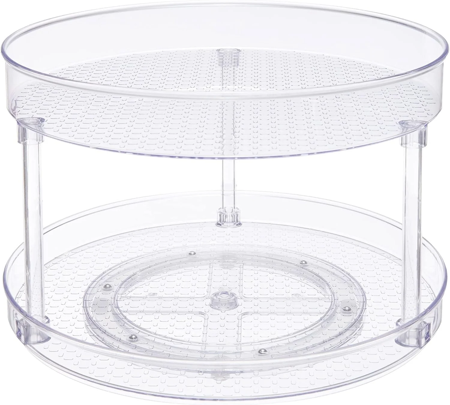 clear 2-tier lazy Susan