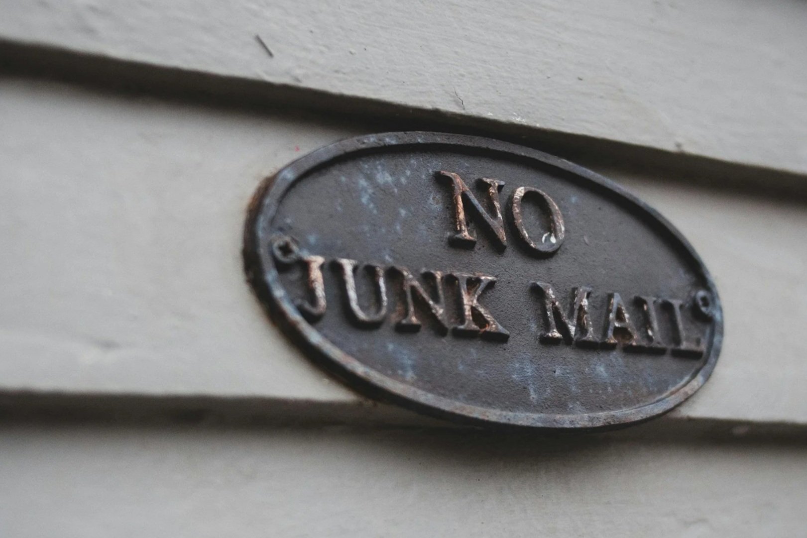 No junk mail sign on house