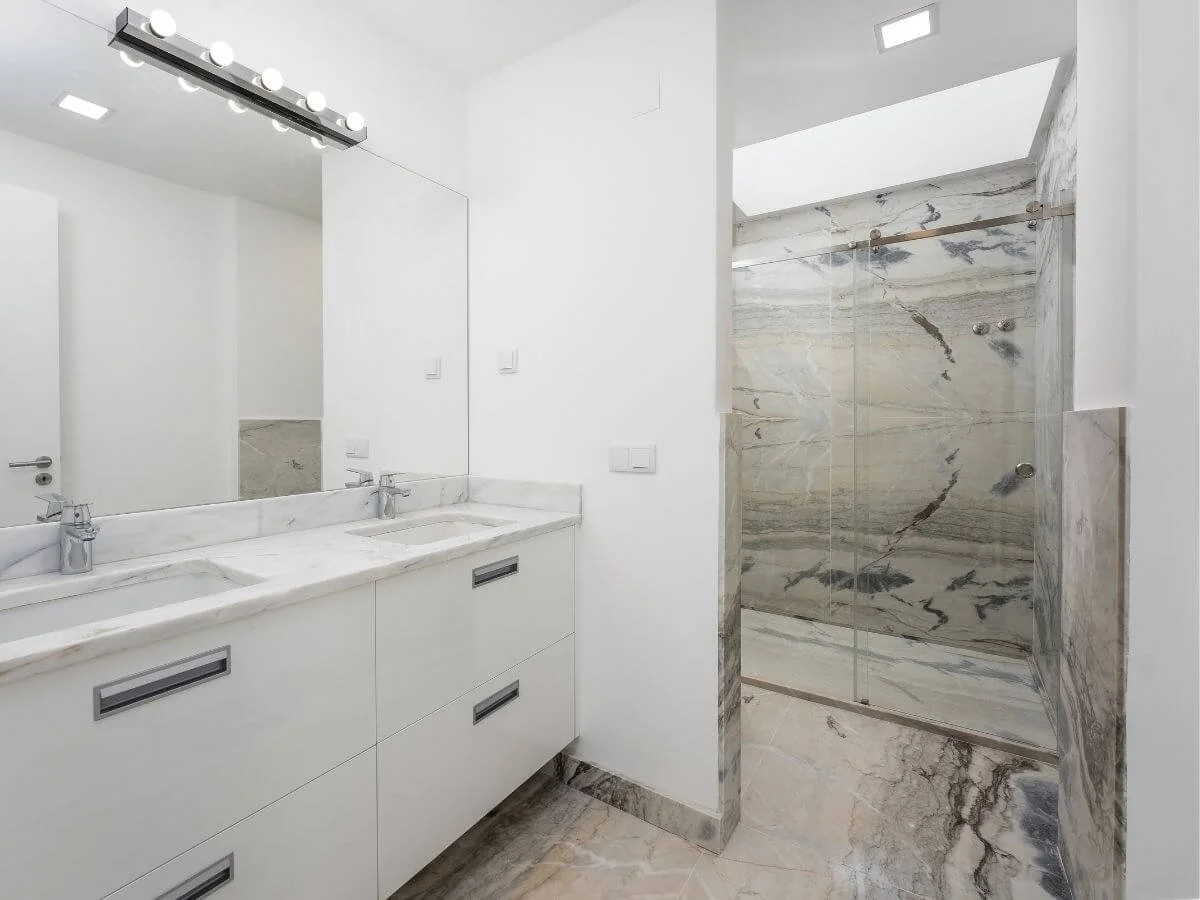 Walk-In Shower with Skylight