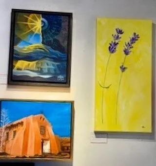 Thanks to @deborar I have a photo of my painting from opening night! Now I just need to get there myself. @artmozaik_santafe