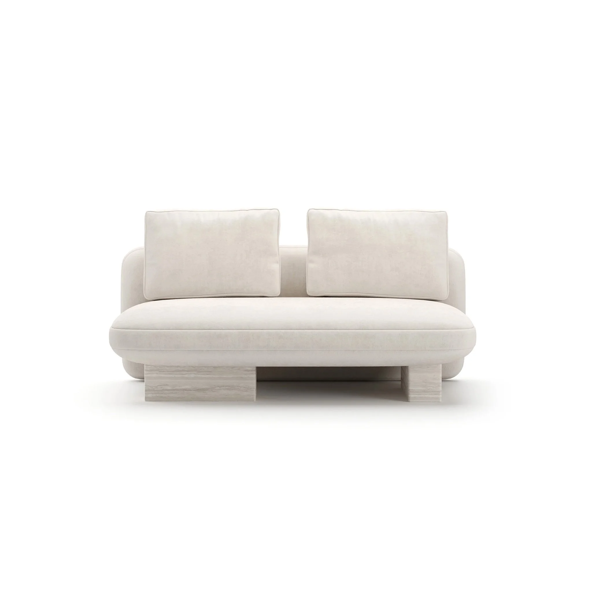 OVERLAP ARMLESS LOVESEAT