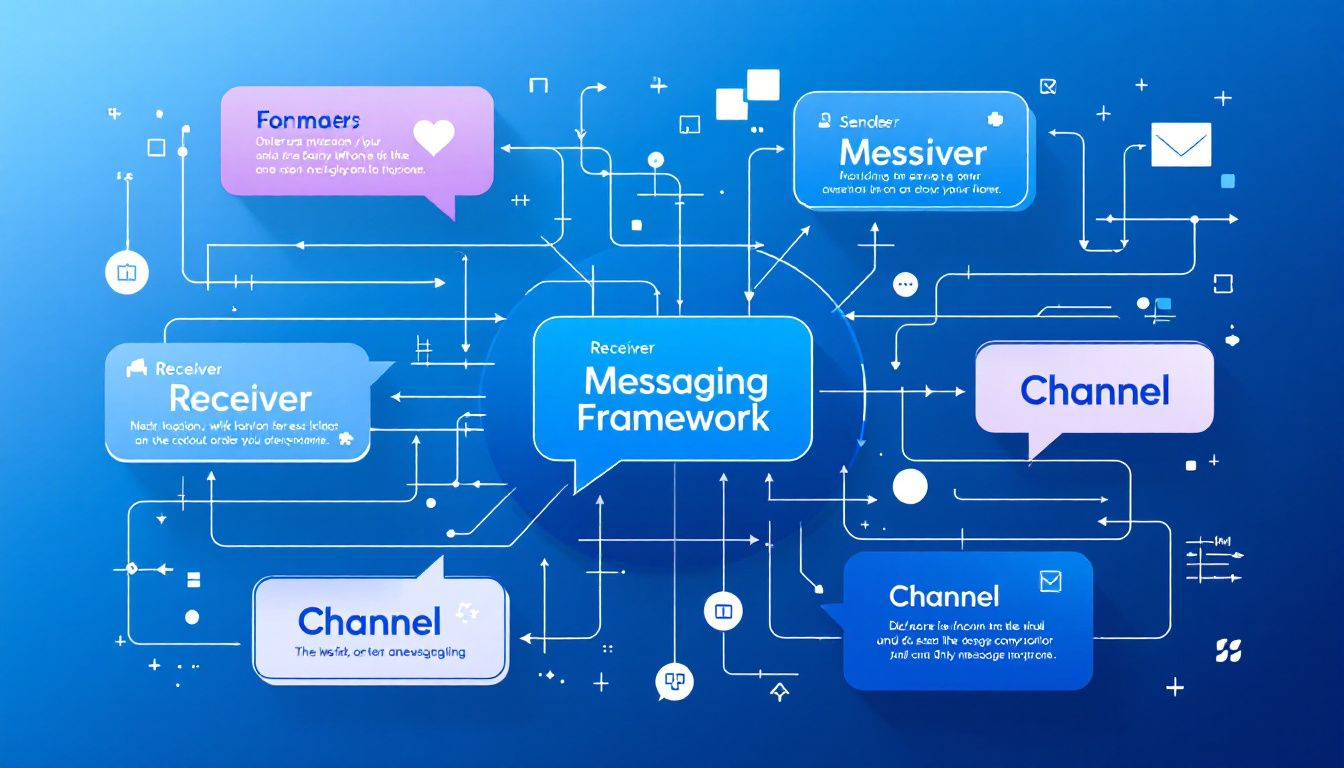 An illustration showcasing the concept of a messaging framework.
