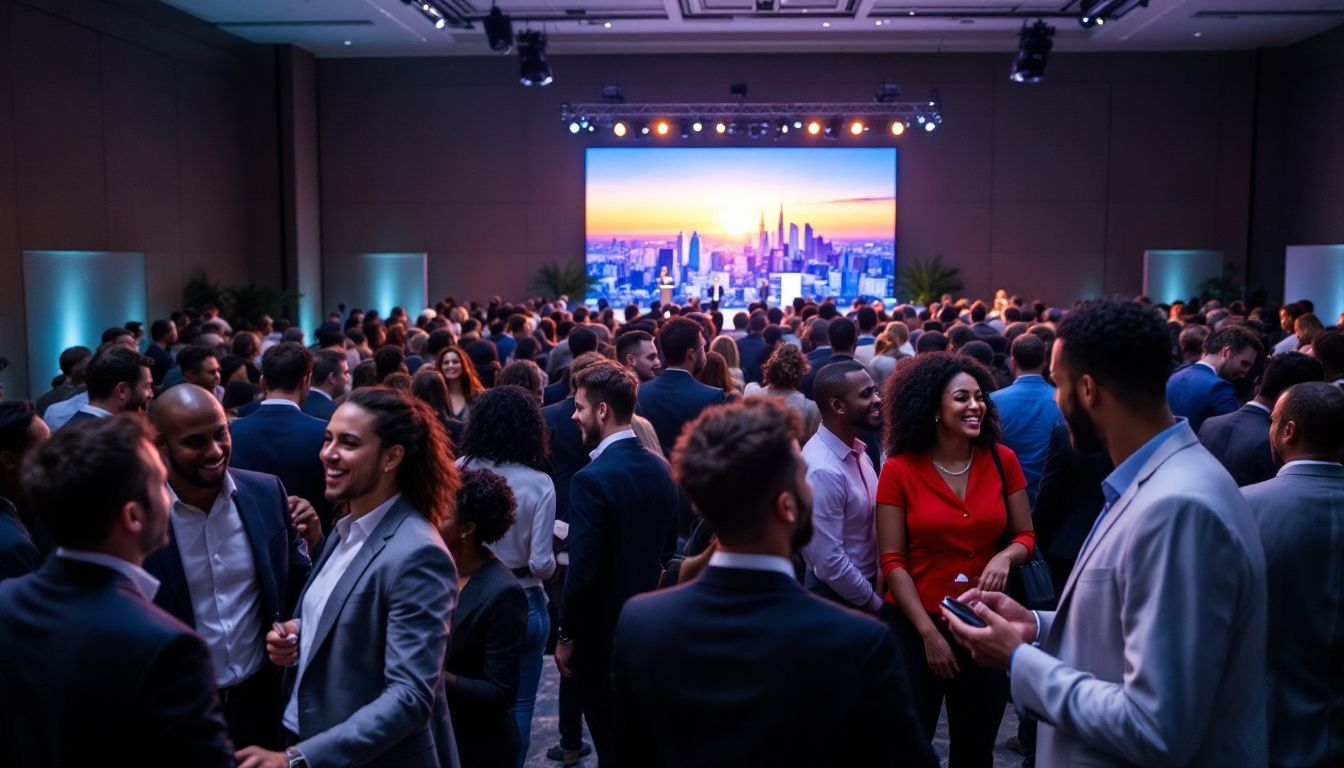 Networking opportunities at a speaking conference.