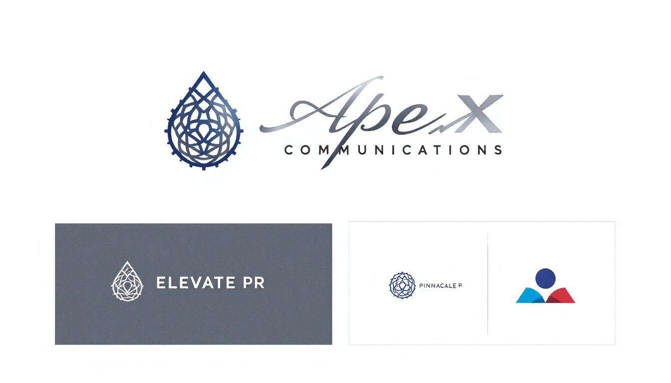 Examples of successful public relations firm names displayed.