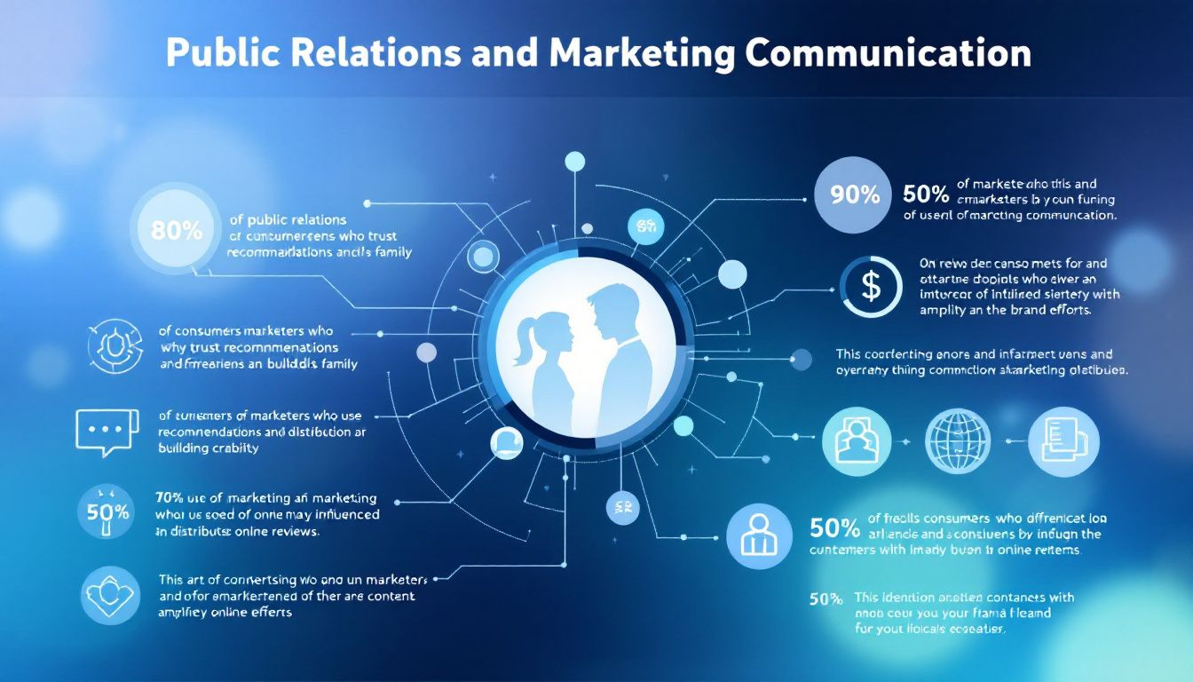 An infographic illustrating the relationship between public relations and marketing communication.