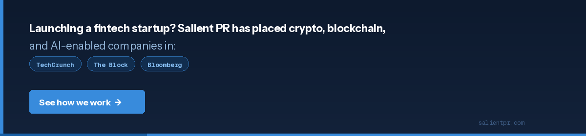 Contact Salient PR for fintech startup PR services