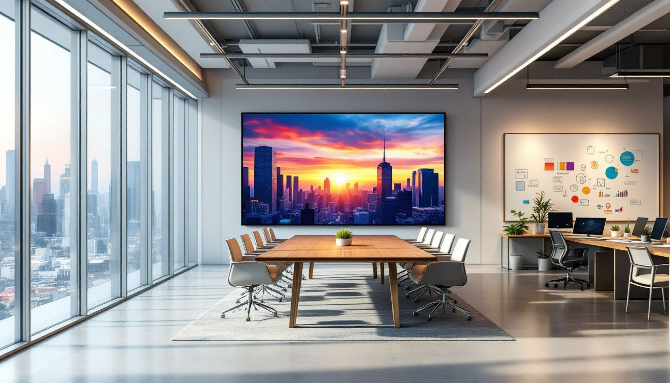 Setting up an office with essential technology for a public relations business.