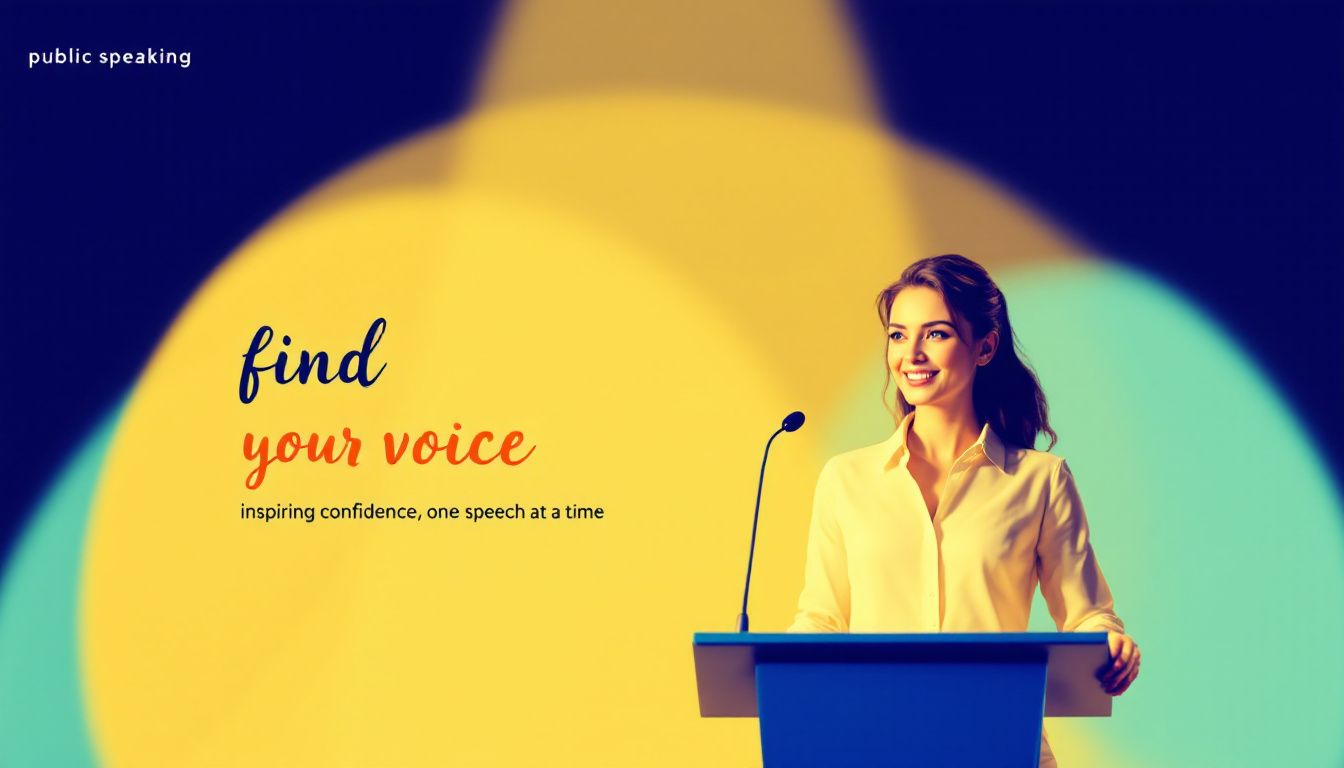 Practicing public speaking skills to gain confidence.