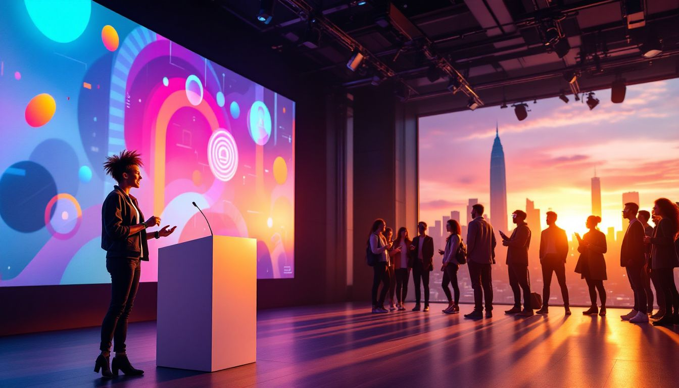 Emerging voices in consumer tech reporting at a conference.