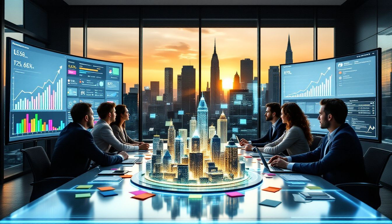 Expert bloggers discussing PR strategies in a meeting.