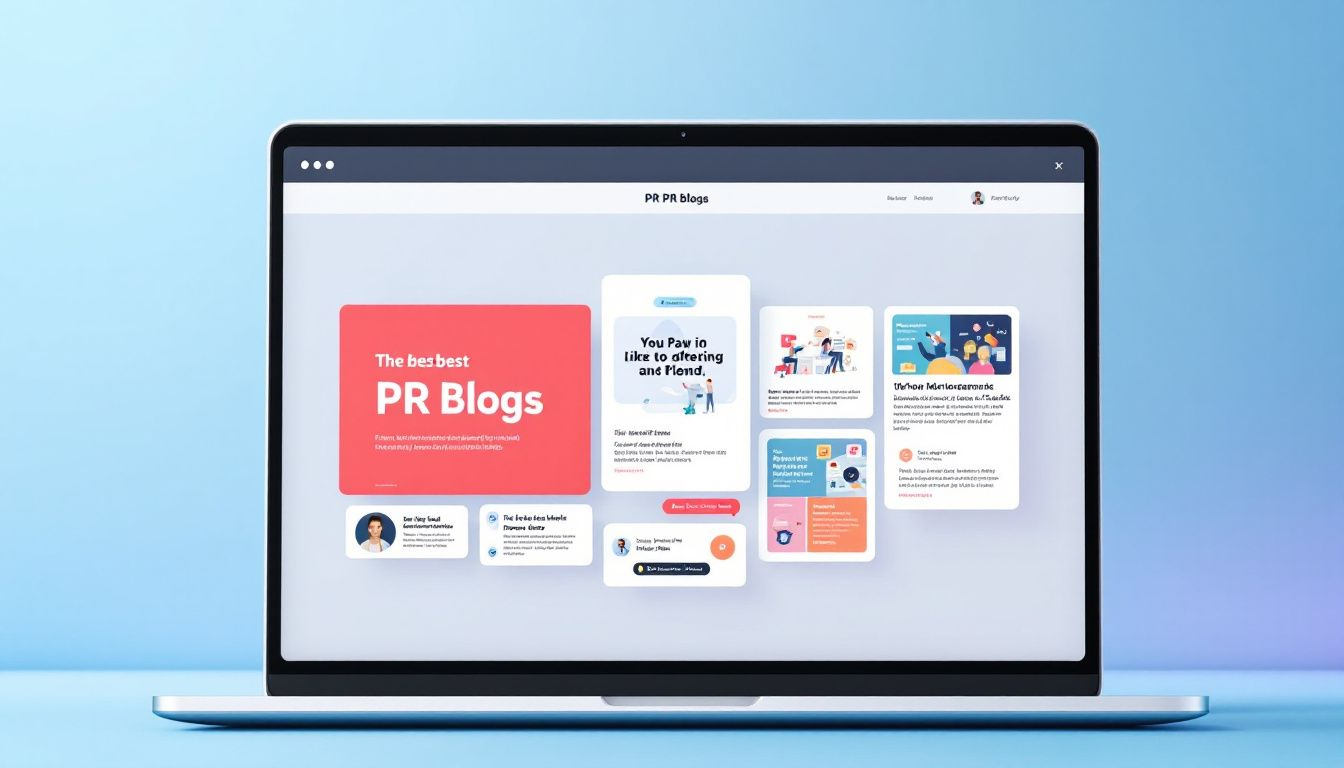 A collection of the best PR blogs displayed on a computer screen.