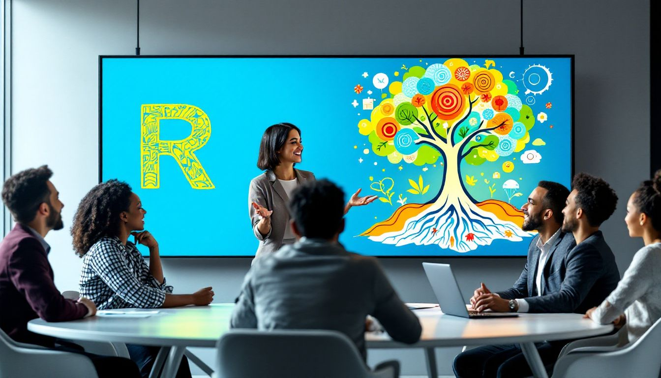 A group of public relations professionals engaging in a meeting to build relationships.