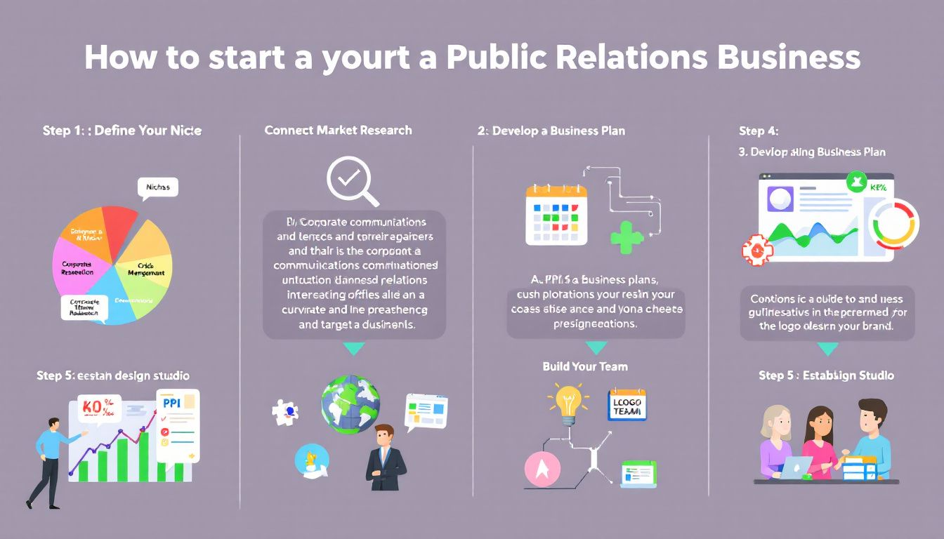 A step-by-step guide on how to start a public relations legal business entity.