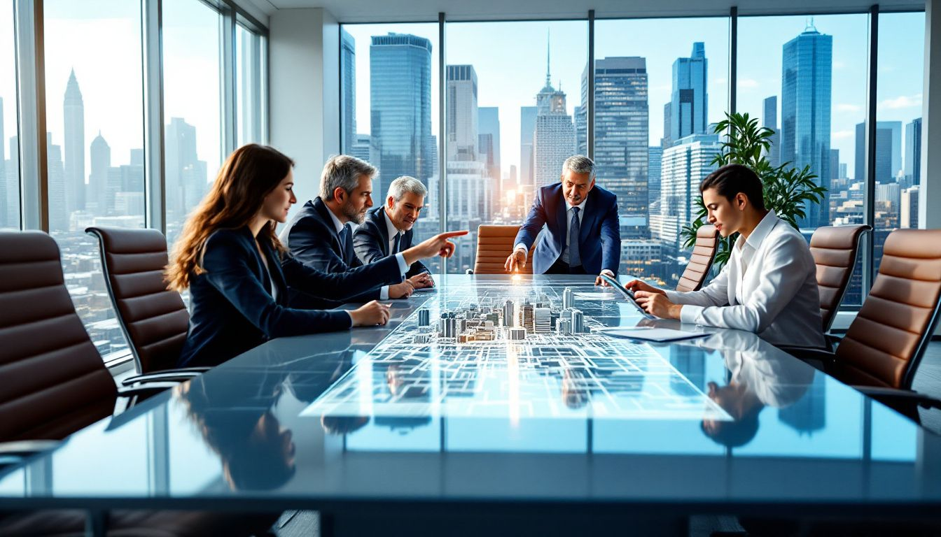 Image of an overview of political public relations firms working with various clients.