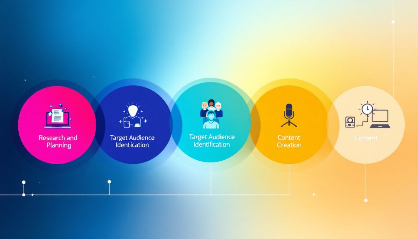 An overview of media outreach relations strategy with visual elements and positive media coverage