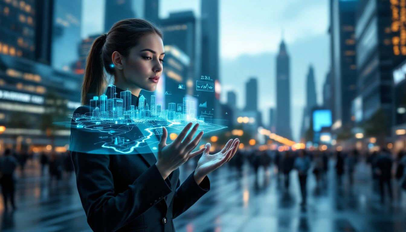 A professional using AI tools for media relations.