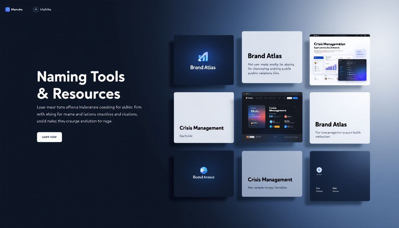 Tools and resources for naming a public relations firm.