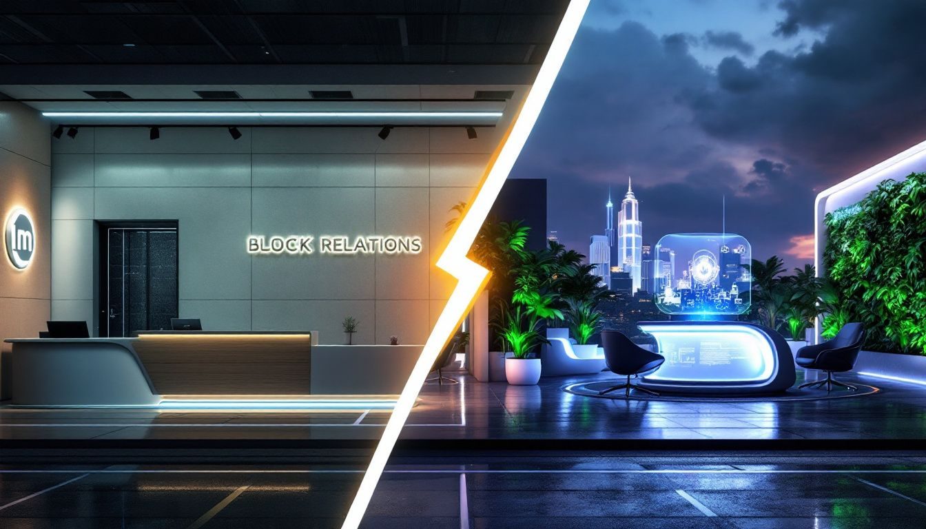 Differences between blockchain PR and traditional PR.