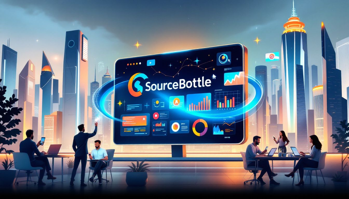Image of a SourceBottle as a comprehensive PR tool.
