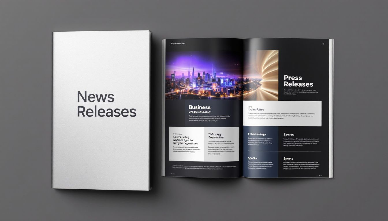 Different types of press releases displayed visually.