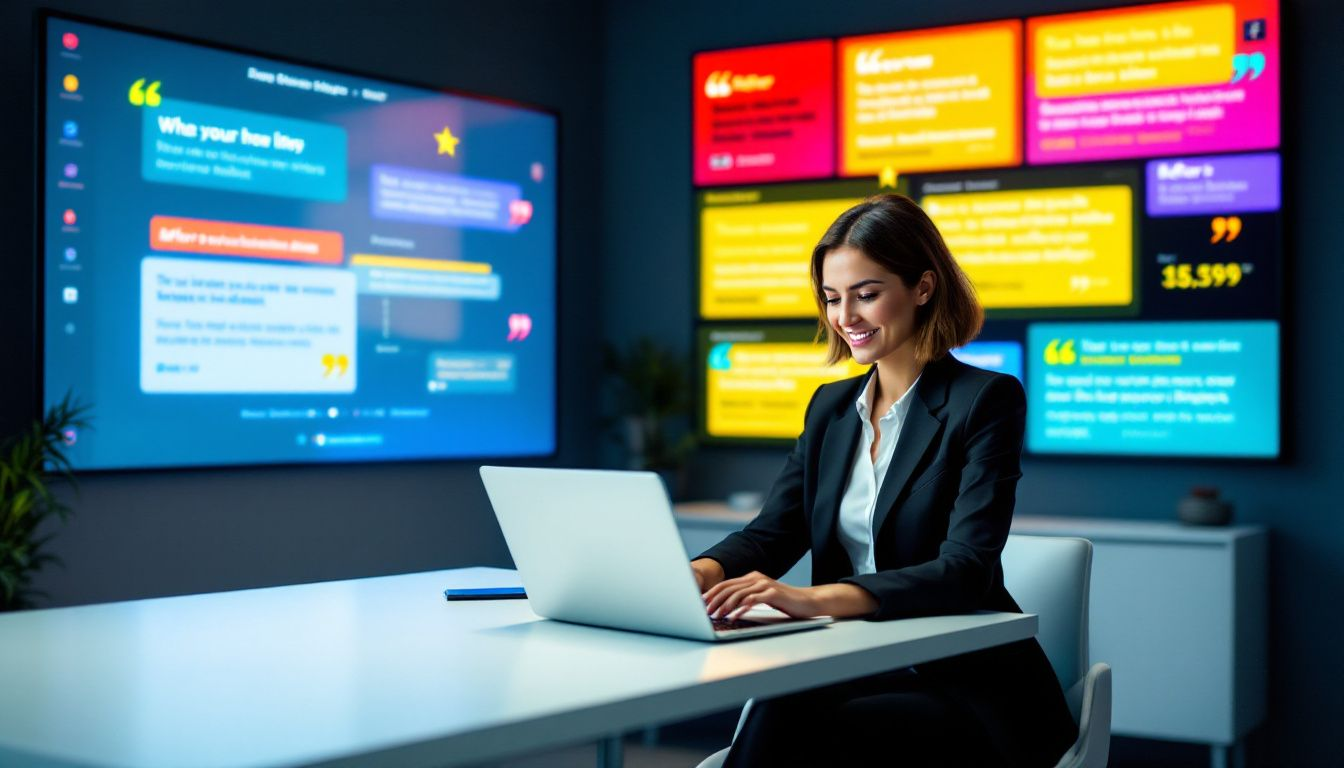 A consultant reviewing client testimonials for a sports PR agency.