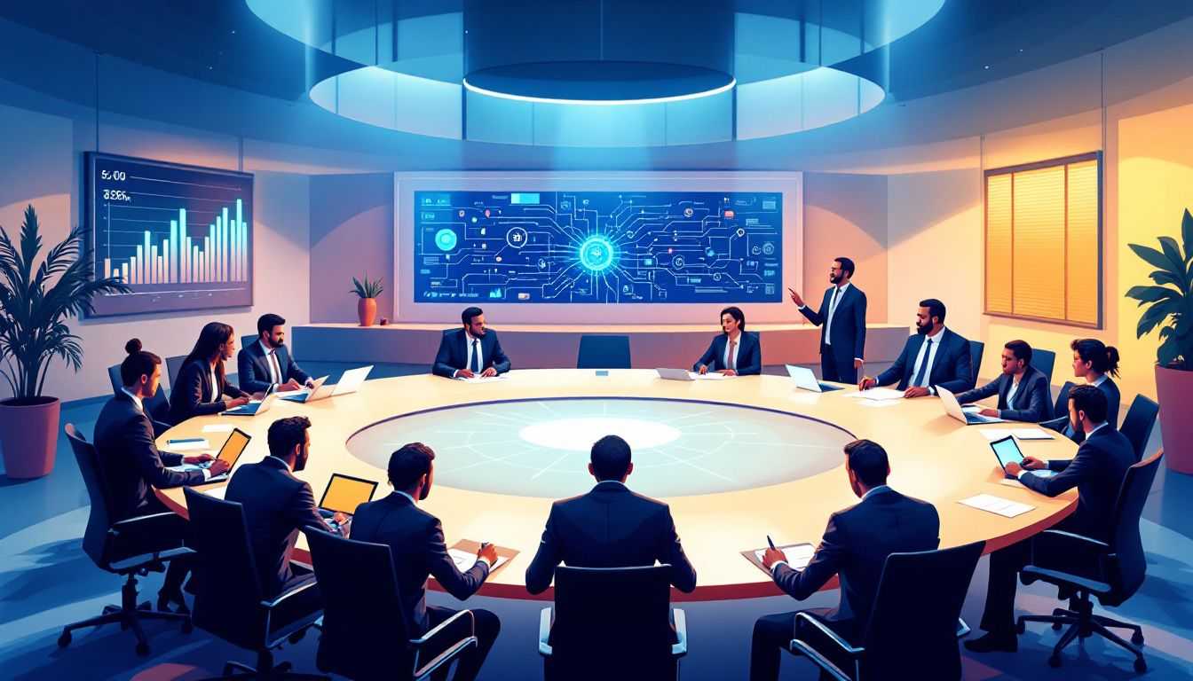 Engaging with analyst firms through a presentation.