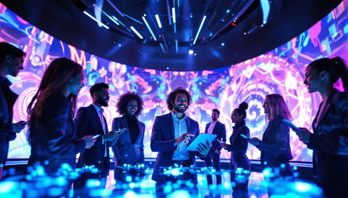 A creative representation of PR and media outreach for NFT projects.