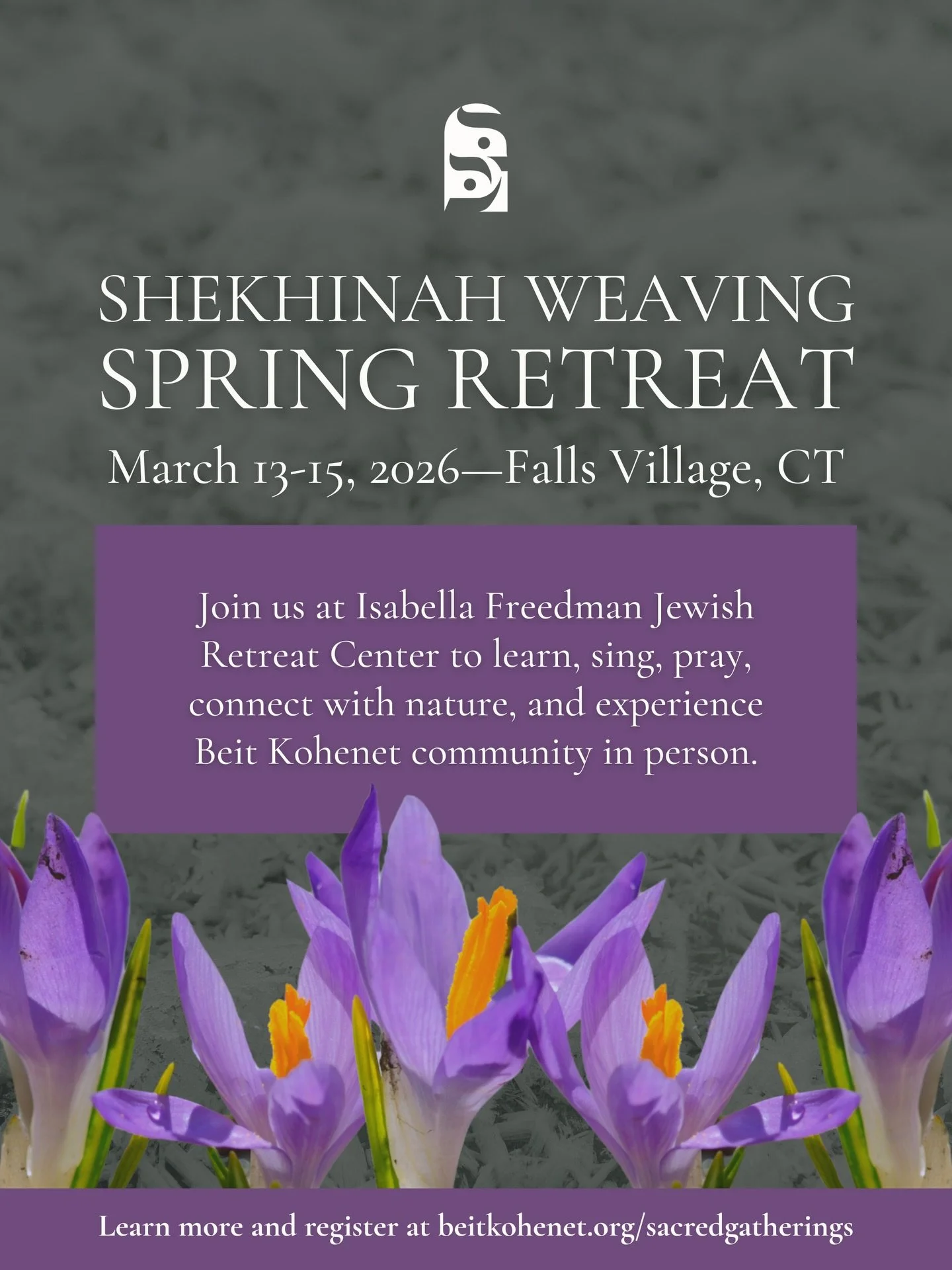 ✦ Shekhinah Weaving: Spring Retreat, March 13-15, 2026 at Isabella Freedman Jewish Retreat Center in Falls Village, CT ✦

Long ago, the Tabernacle was built by the weavings of sacred weavers and the spinnings of wise women. At this season, we read th