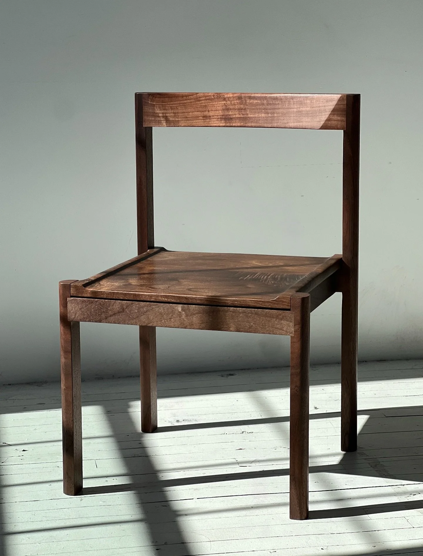 Ramona Chair in solid walnut. #seating #chair #walnut #madeinny