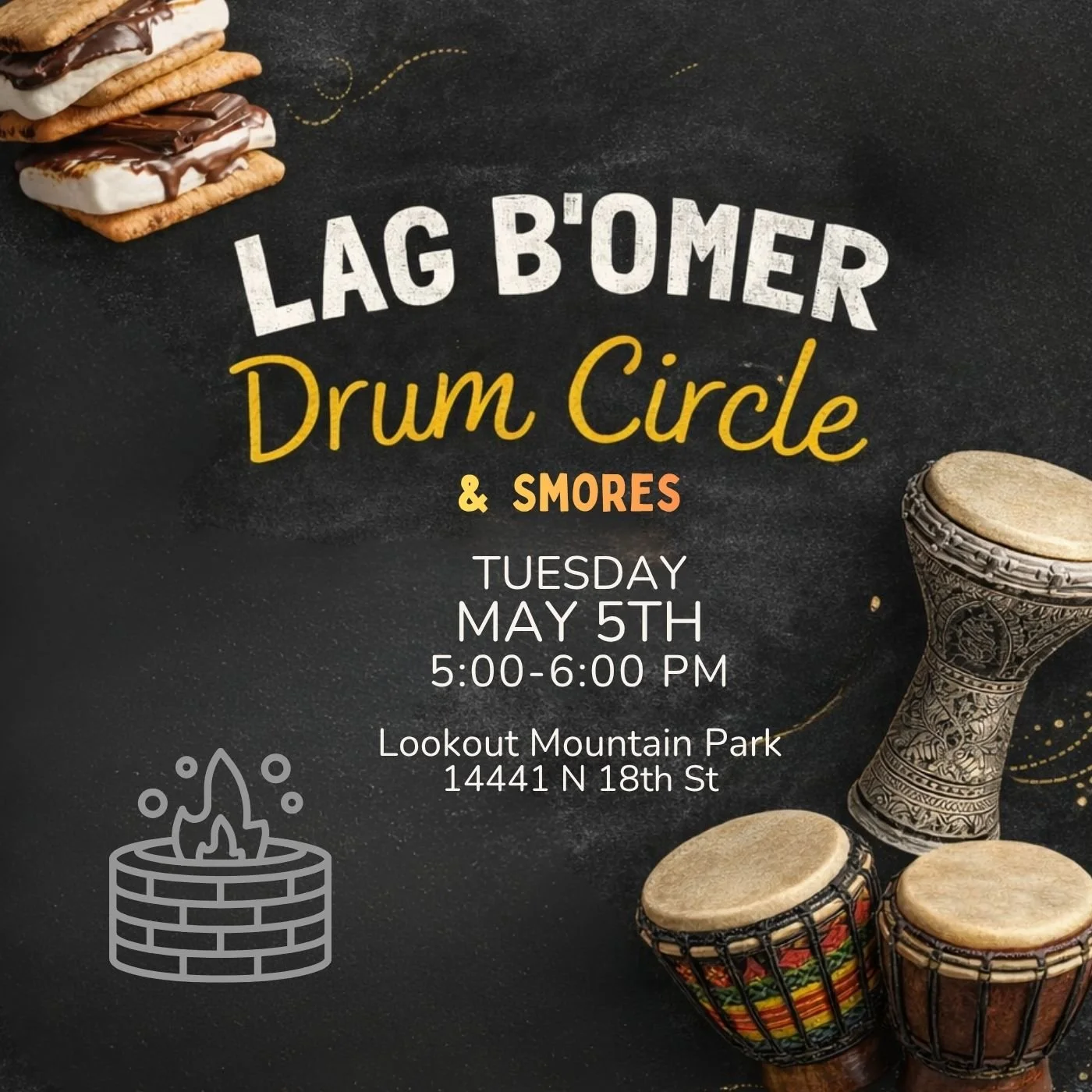 Lag Baomer Kids Event -Drum Circle and Smores