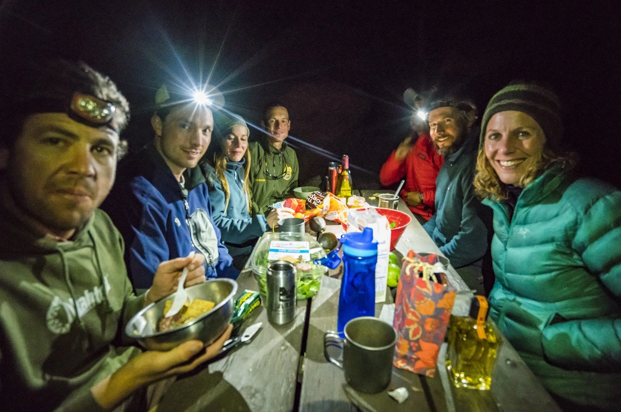 Eating like kings and queens then sleeping under the stars at the Grand Canyon. Photo © Pete McBride