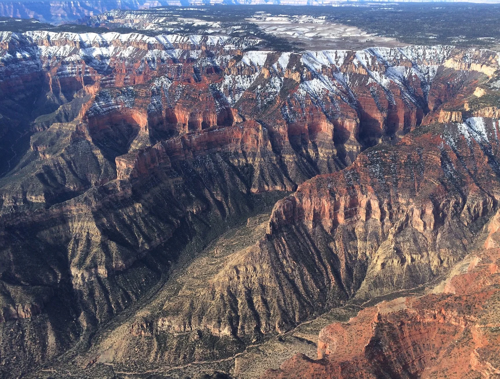 Snow frosted Grand Canyon views.