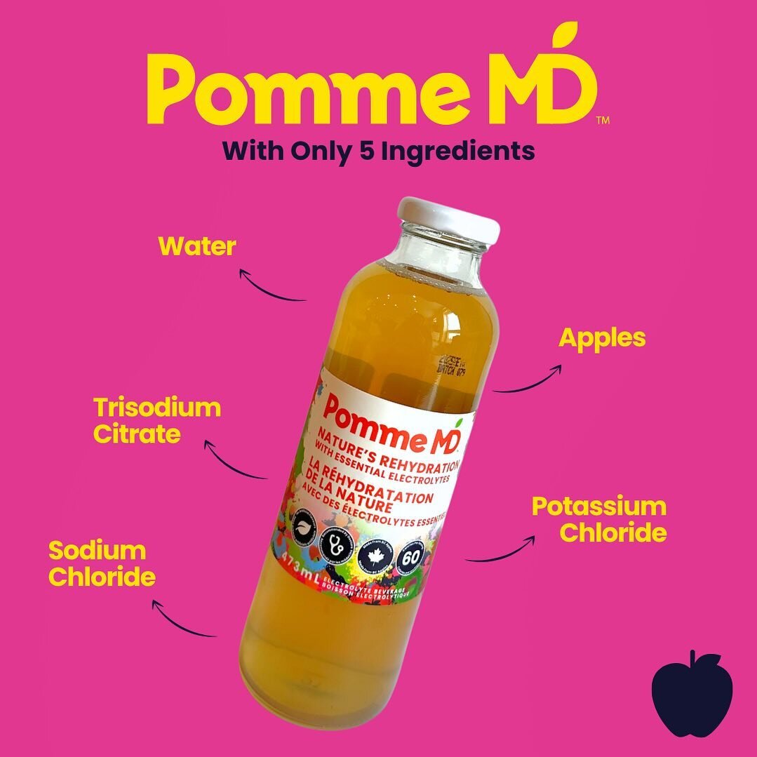 PommeMD is made with only 5 ingredients, formulated by local doctors with fruit from your farmer's market favourite 🍎

#yeg #yyc #yegfamily #yeghealth #yycfamily #yychealth #hydratebetter #hydration #fitness #health #yeggers #yeglife #drinkbetter #r