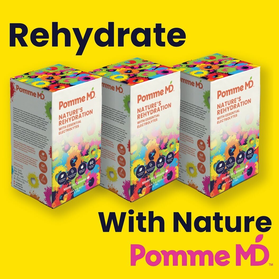 Rehydrate with PommeMD's innovative, yet simple formula of only 5 ingredients, an effective way to nourish your body after exercise, in sickness and when experiencing dehydration 🍏

#yeg #yyc #yegfamily #yeghealth #yycfamily #yychealth #hydratebette