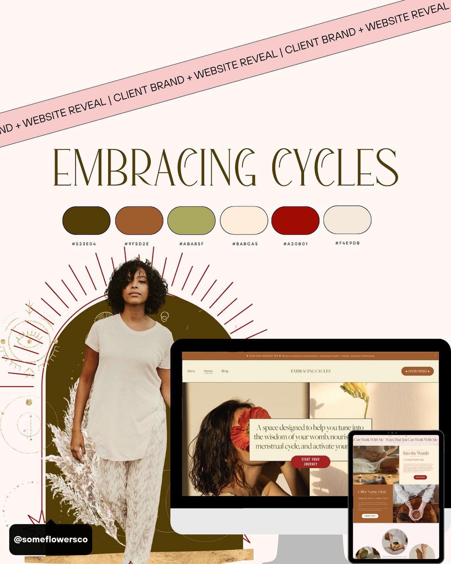 ✨ Website Reveal for @embracingcycles 
We just wrapped up this beautiful website-in-a-day project for Alycia and it was SOOO fun! This project had a wordmark logo, website strategy, 11-page Squarespace website, SEO-optimization, and a sales page temp