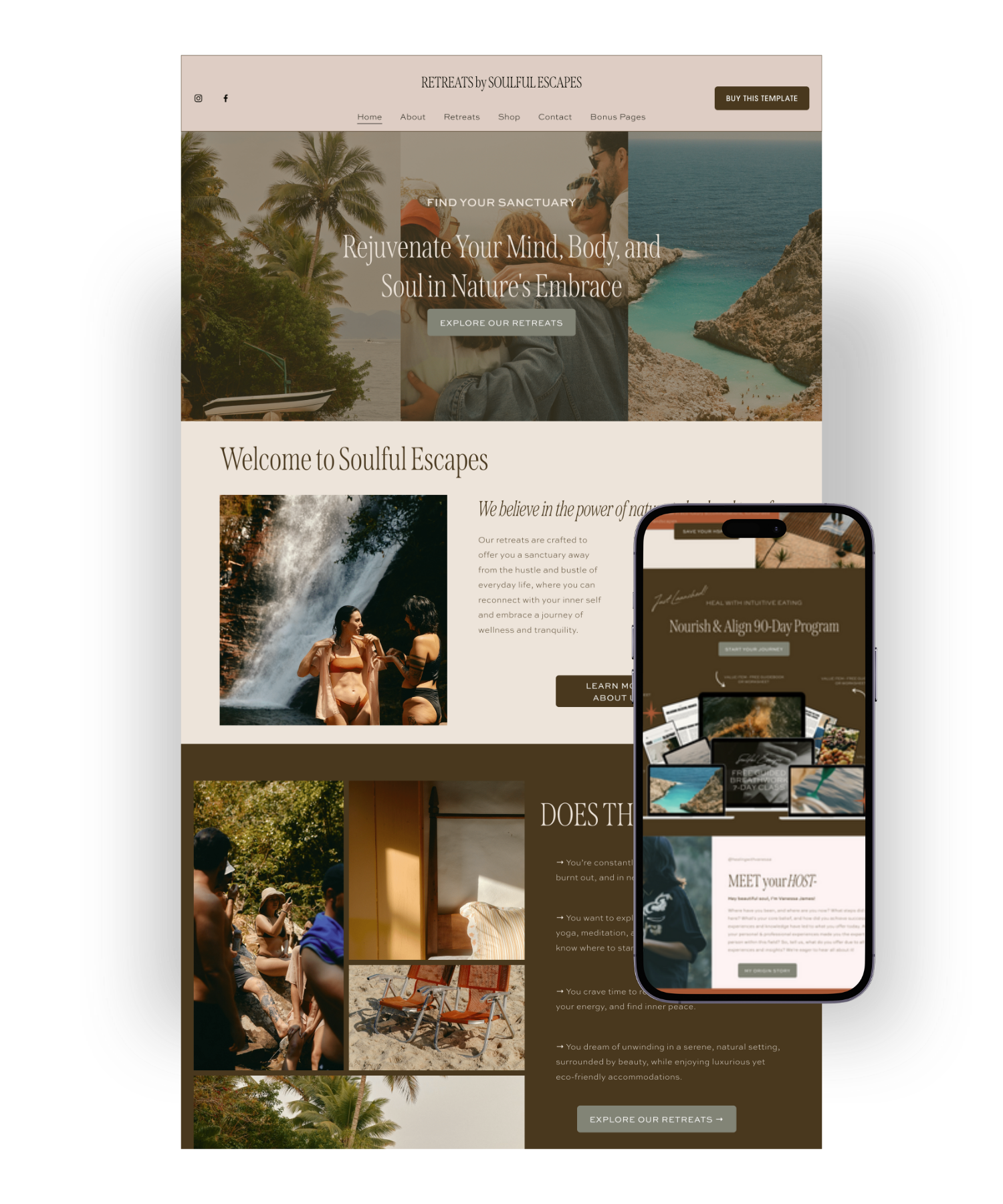 Squarespace Website Business Branding Templates for Entrepreneurs