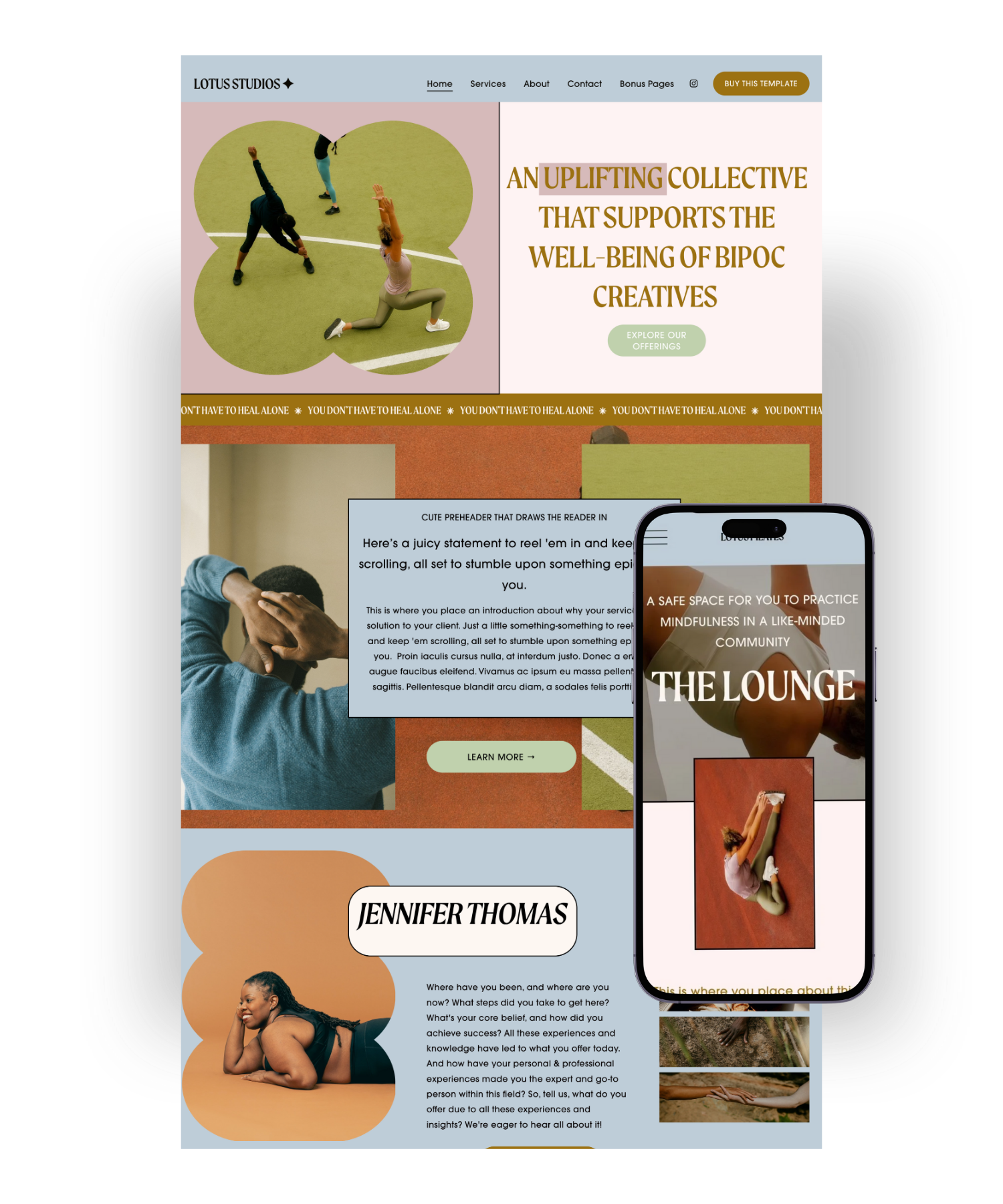 Squarespace Website Business Branding Templates for Entrepreneurs