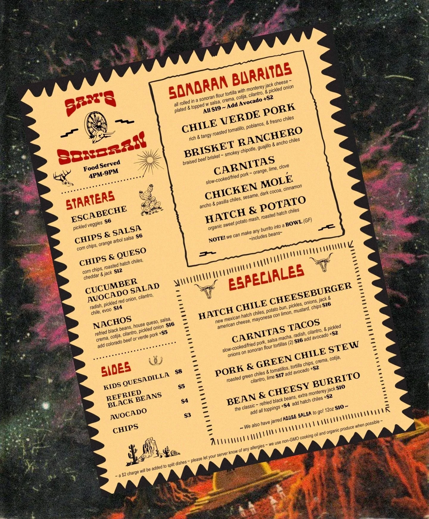 🛸🔥HOT NEW MENU ALERT🔥🛸 starting TONIGHT on this barn burner of an early spring day we will be launching a new and improved menu including brand new protein options with the introduction of CARNITAS &amp; BRISKET RANCHERO 🥩 ain&rsquo;t nothing li