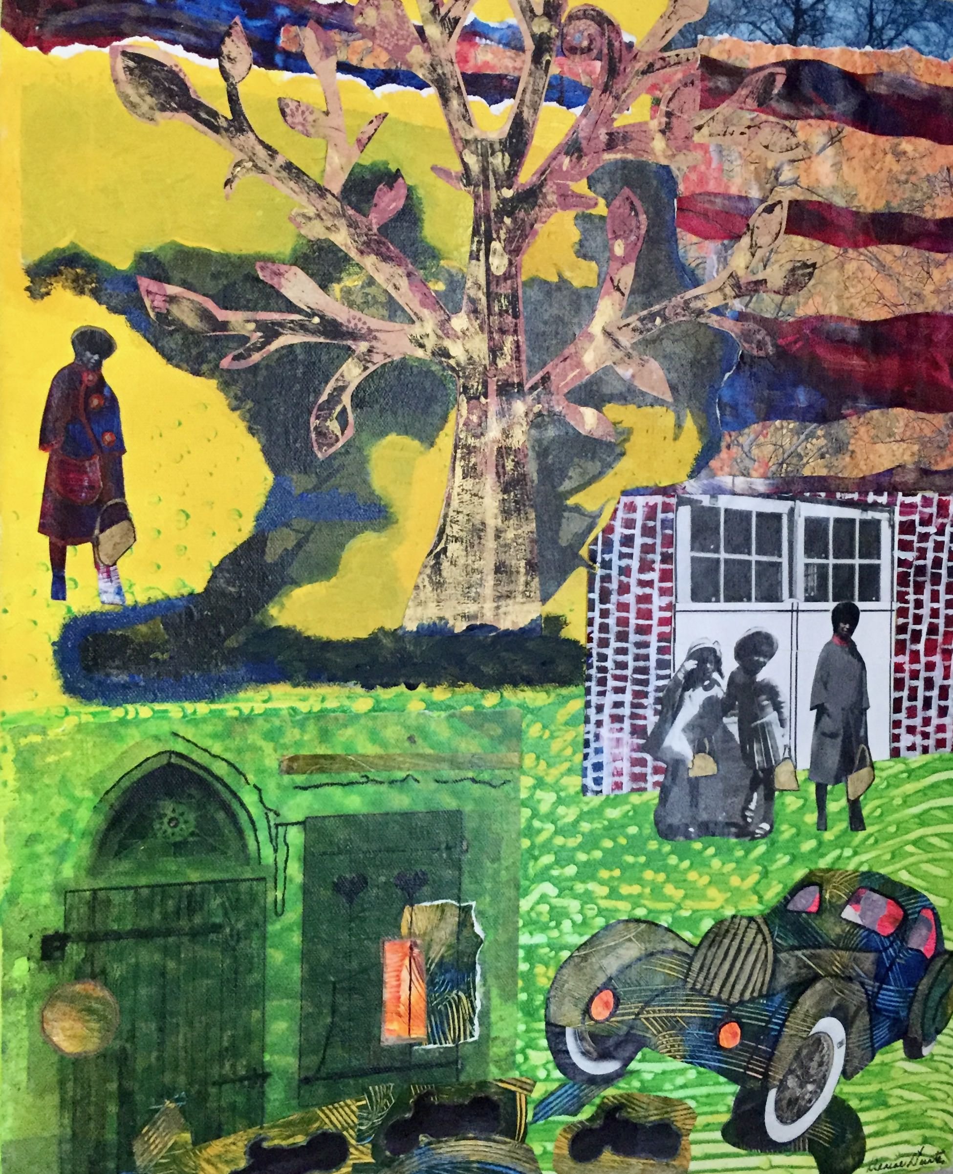 Back in the Day - 303 Hamilton Street 18 x 24  Collage by Commission