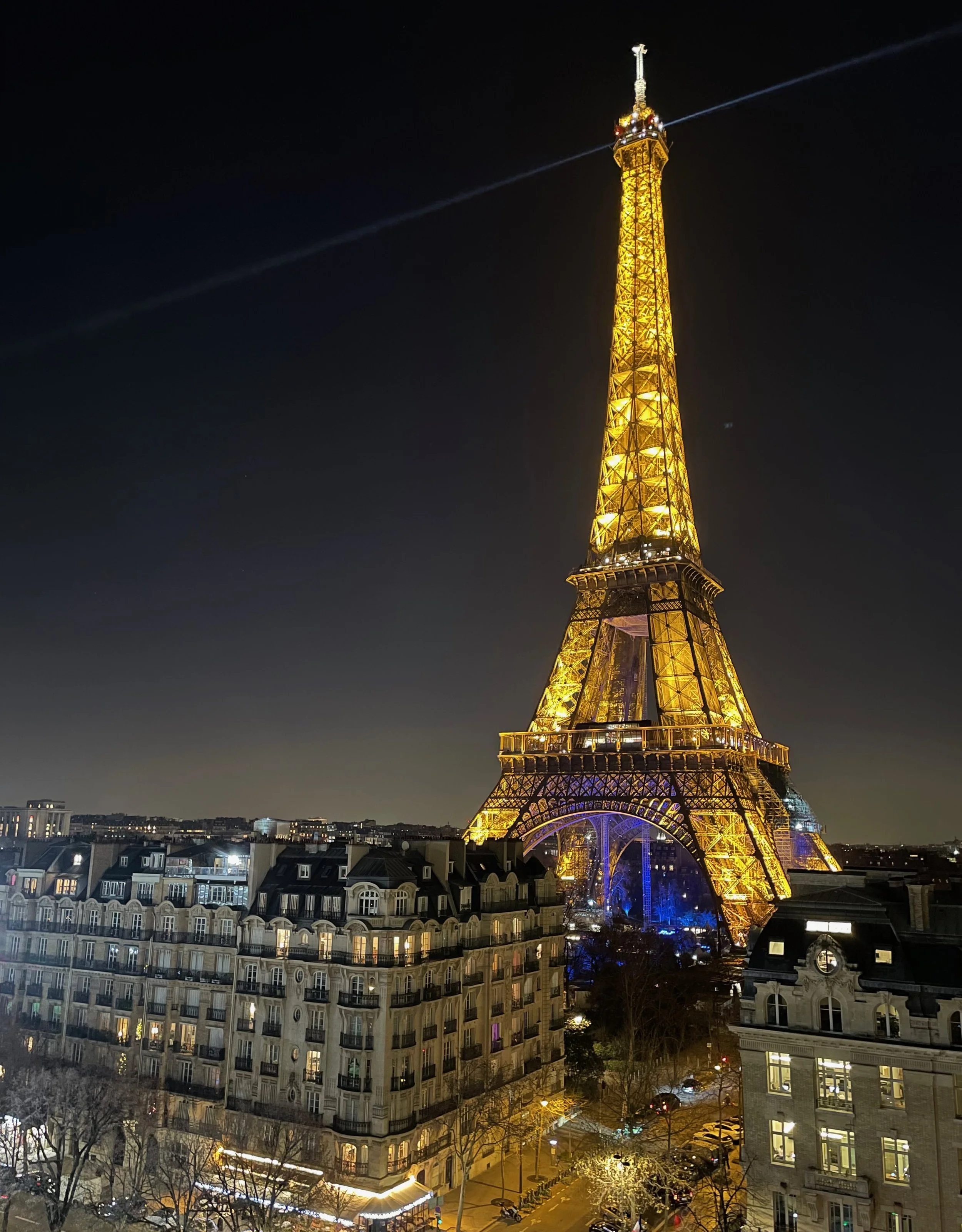 Eiffel Night View 14 x 11 in $225