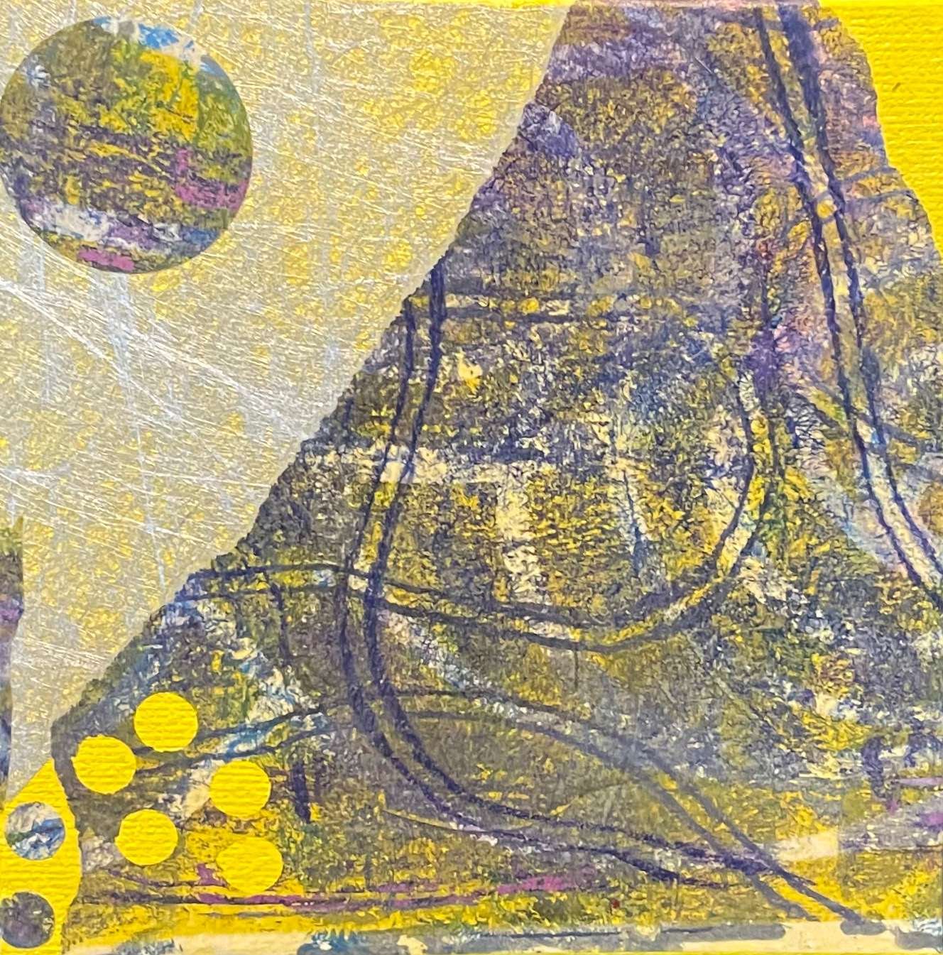 Moon Over Mountain   4 x 4 in   $50. SOLD