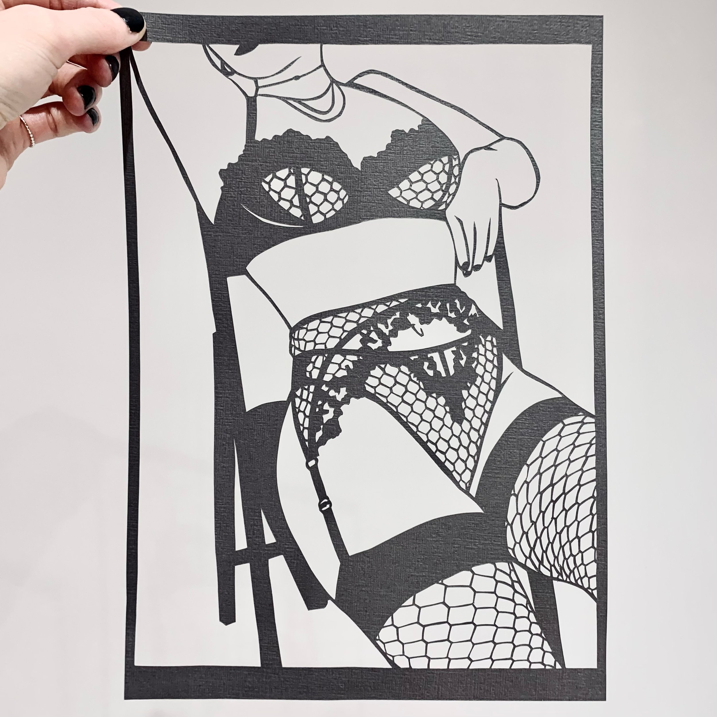 Nicola Joy Papercut Art Folding Chair Lingerie Female Form Portrait 3.jpeg