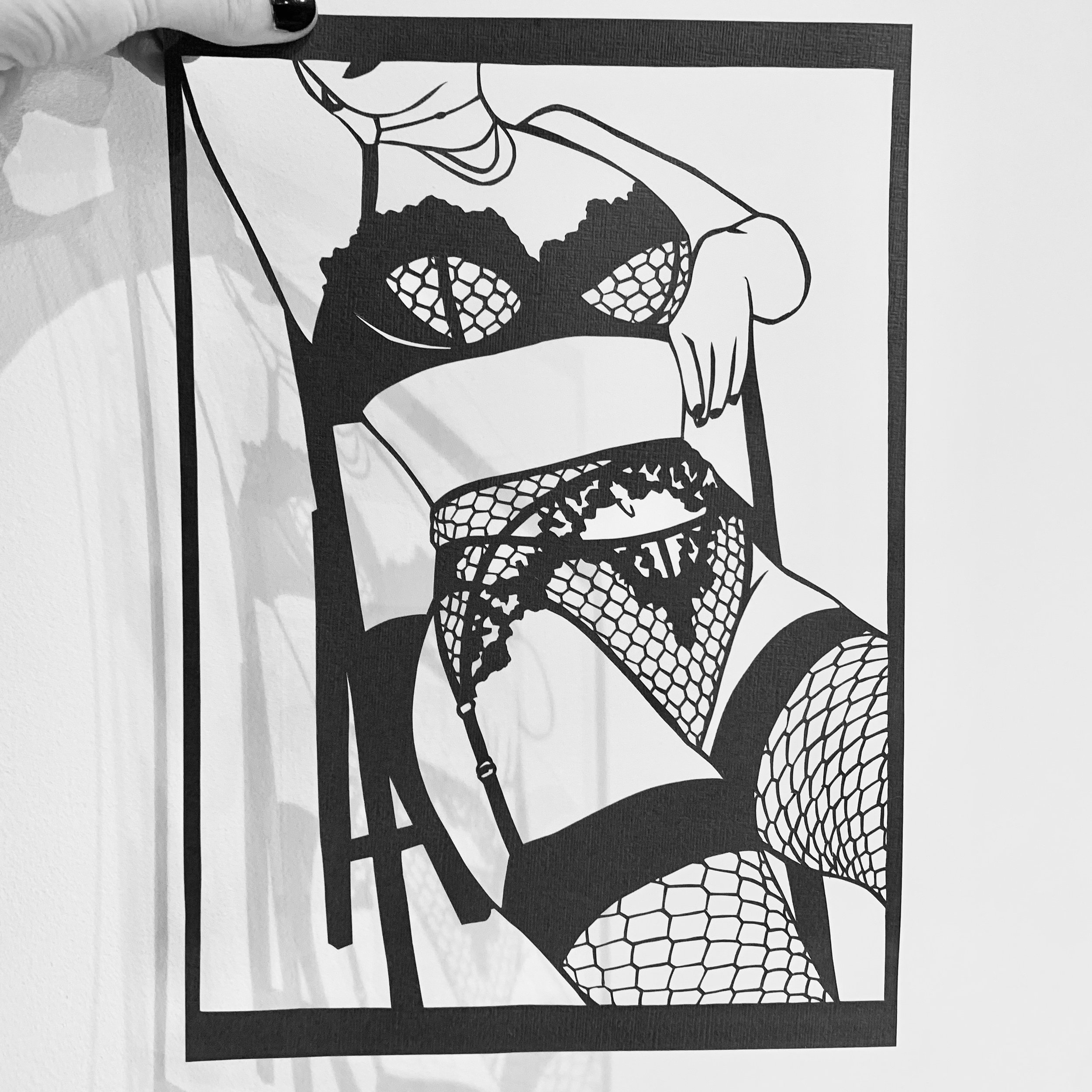 Nicola Joy Papercut Art Folding Chair Lingerie Female Form Portrait 2.jpeg
